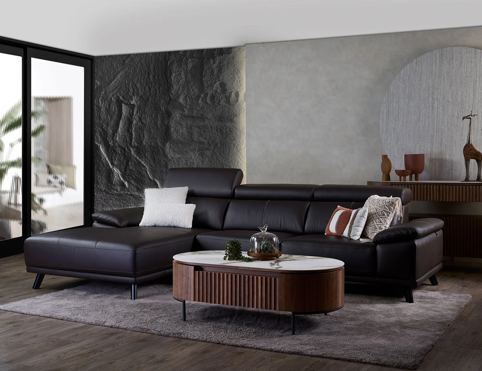 Leather Seater Sofa
