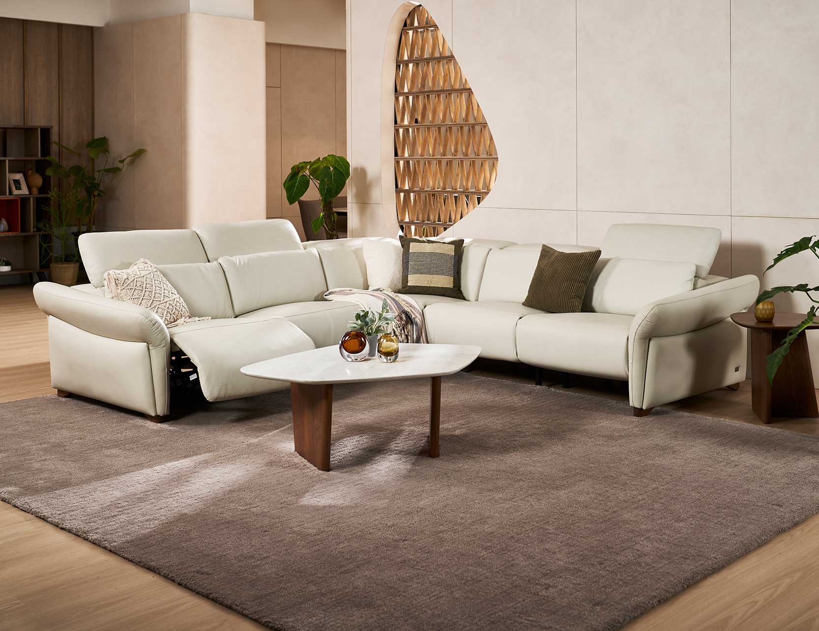 L-shape Leather Sofa